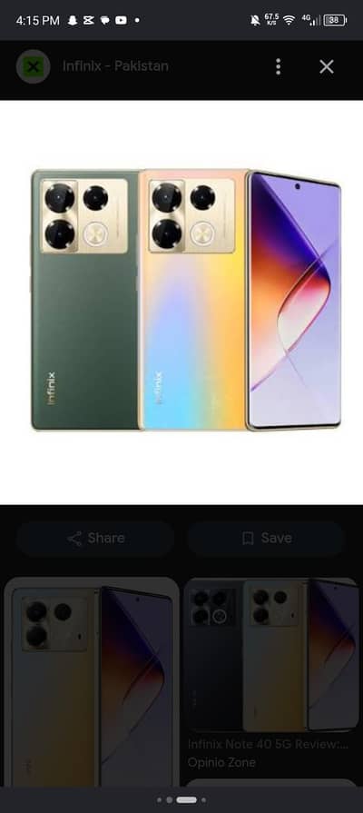 Infinix Note 40 Pro Lush Condition