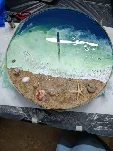 resin decoration clock