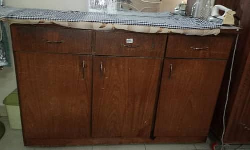 iron stand with cupboard