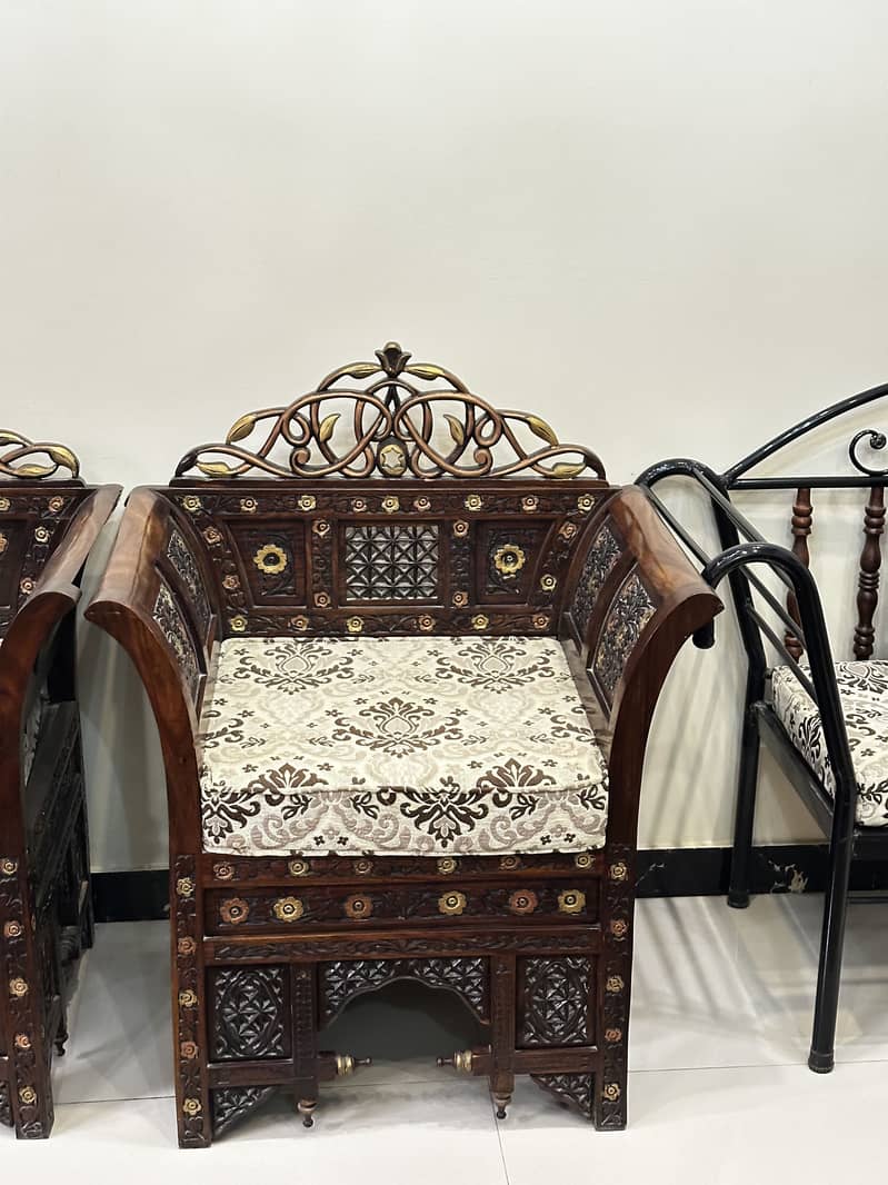 Chinioti Sheesham Sofa Set with Centre Table | Solid Wood | Used | 0