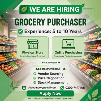 We need a grocery purchase manager for grocery store