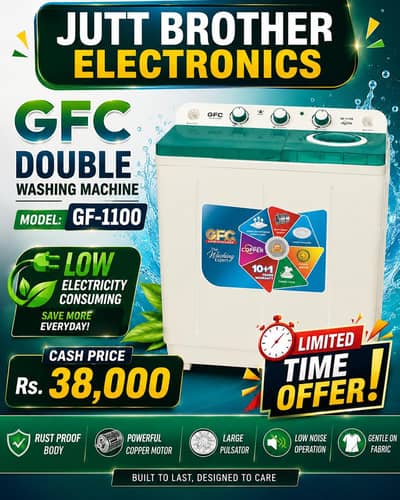 GFC Double Washing Machine Gf-1100
