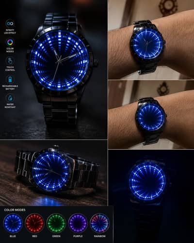 Futuristic Infinity LED Watch