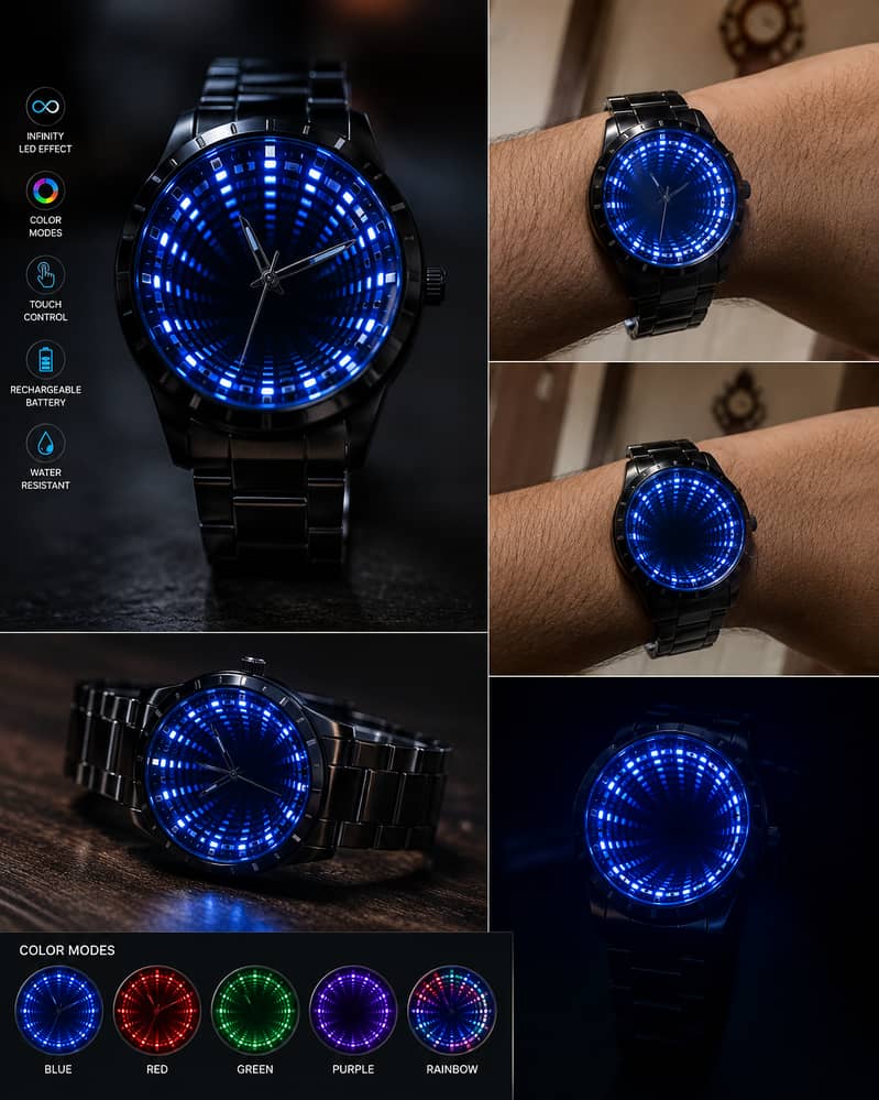 Futuristic Infinity LED Watch 0