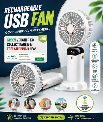 Mini USB Rechargeable Fan
