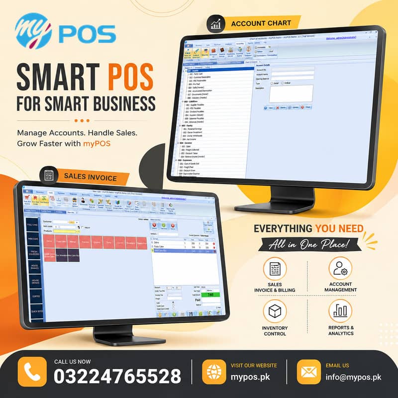 Point of Sale/Restaurant/Retail Shop/Pharmacies/Garments/FBR & PRA 5