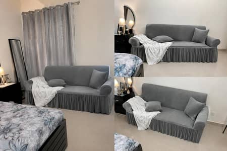 Mesh sofa cover grey 5 seater