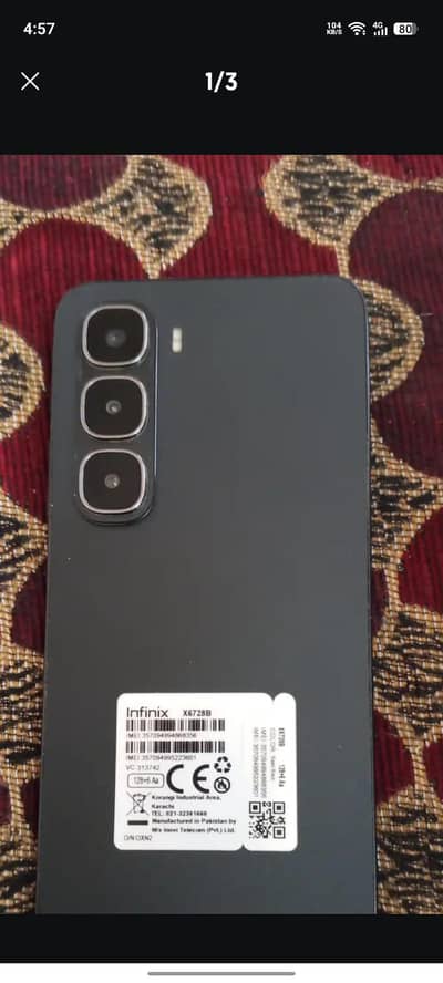 Infinix hot 60i with cotton and original charger screen damage