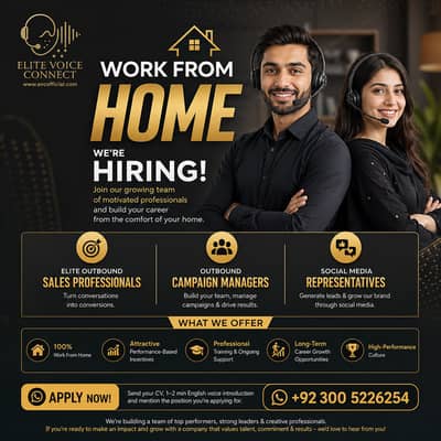 Work From Home | Call Center Jobs | Elite Outbound Sales Professionals