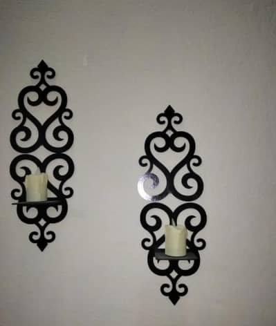 Modern Black Wall Shelves (Set of 2) - 14 Inch Wall Decor