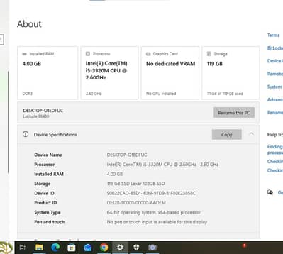 Dell Latitude E6430 | Core i5 3rd Gen | 4GB RAM | 120GB SSD|Backlit K