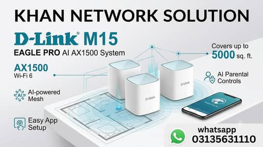 D-Link Wifi 6 M15 Eagle Pro Mesh Wifi Router Pack of 3