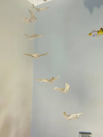 Acrylic birds chandelier