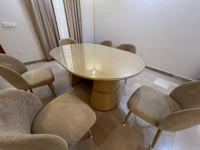 Six seater /dining table set/luxury dining chairs