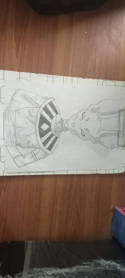 homemade sketch the glass frame included