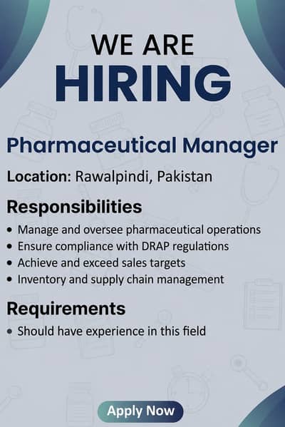 Manager for pharmaceutical company
