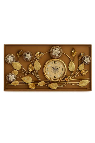 Luxury Metal Wall Clock | Premium Home Decor | Golden Wall Clock