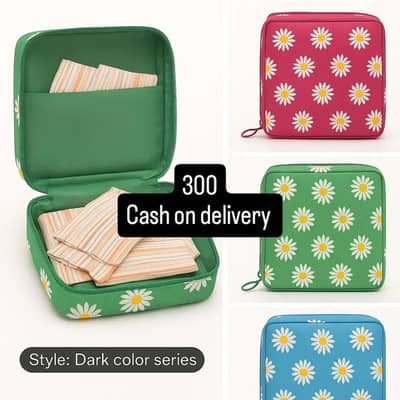 Girls Sanitary Pad Pouch / Makeup Bag - Random Design