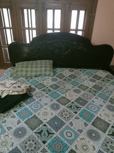 Wooden Bed Set for Sale – Good Condition
