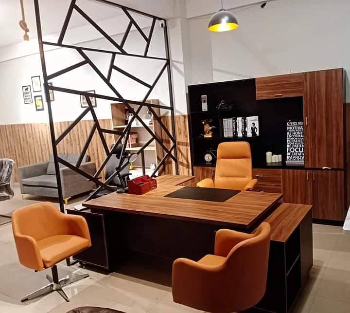 Executive table,office table,ceo table,Table with siderack 7
