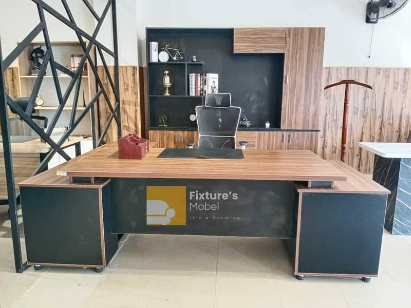 Executive table,office table,ceo table,Table with siderack 8