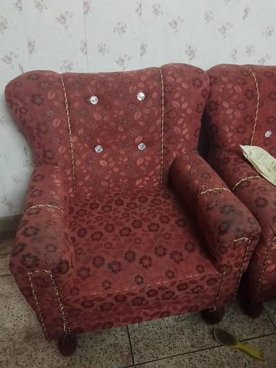 old wood sofa
