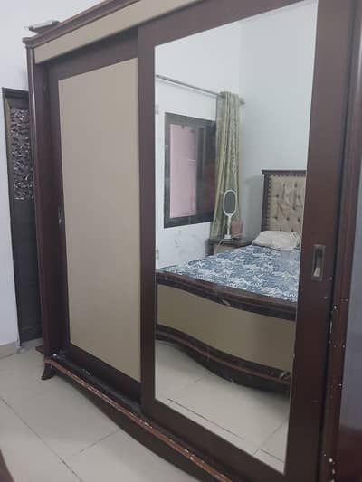 bed,wardrobe plus 1 side table