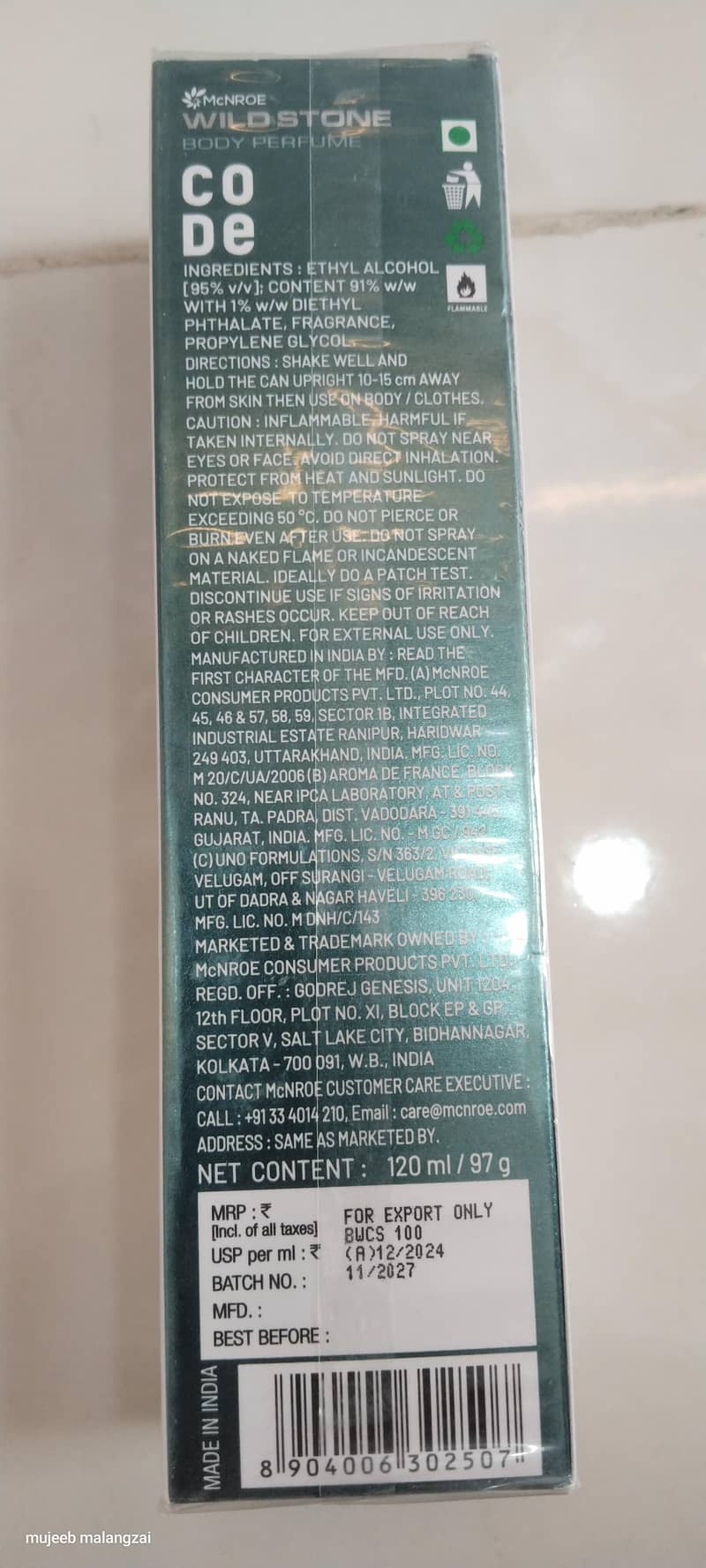 Wild Stone CODE Original – 100% Imported 2