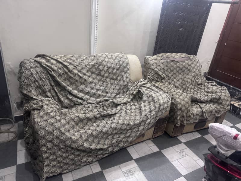 Complete 3+2+1 Sofa Set With Covers 3