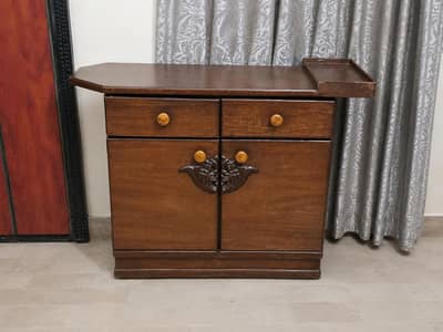 wooden iron stand.