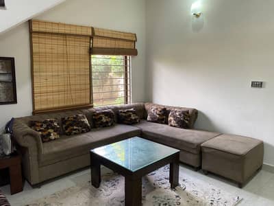 L shaped sofa with 3 tables package