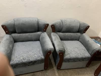 one large and two single sofa set