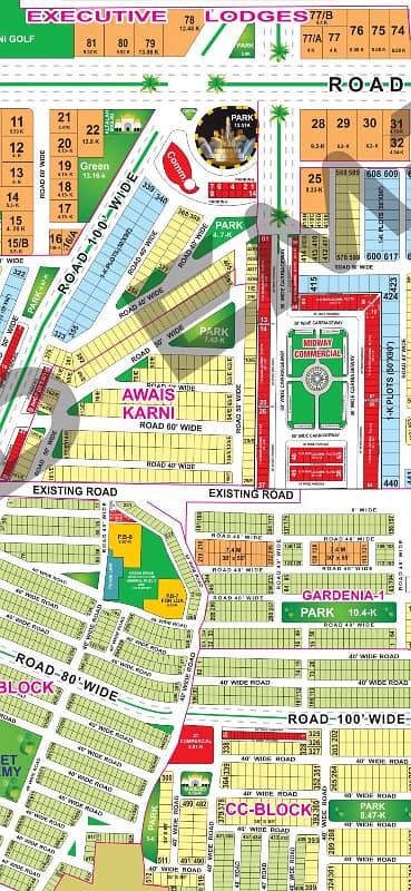 1 kanal commercial plot builder location sector C bahria town
