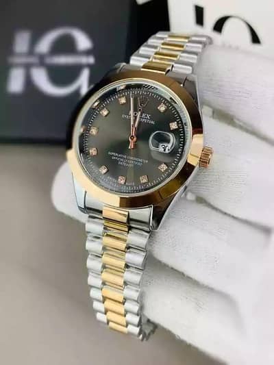 Luxury Gold & Silver Men's Wrist Watch – Brand New