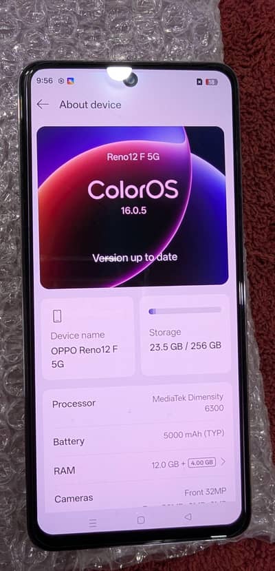 OPPO Reno 12F 5G Urgent Sale 12gb Ram