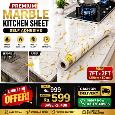 Marble Wallpaper sticker Sheet | Kitchen Sheet