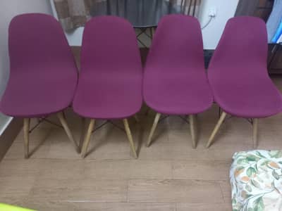 set of 4 chine chairs