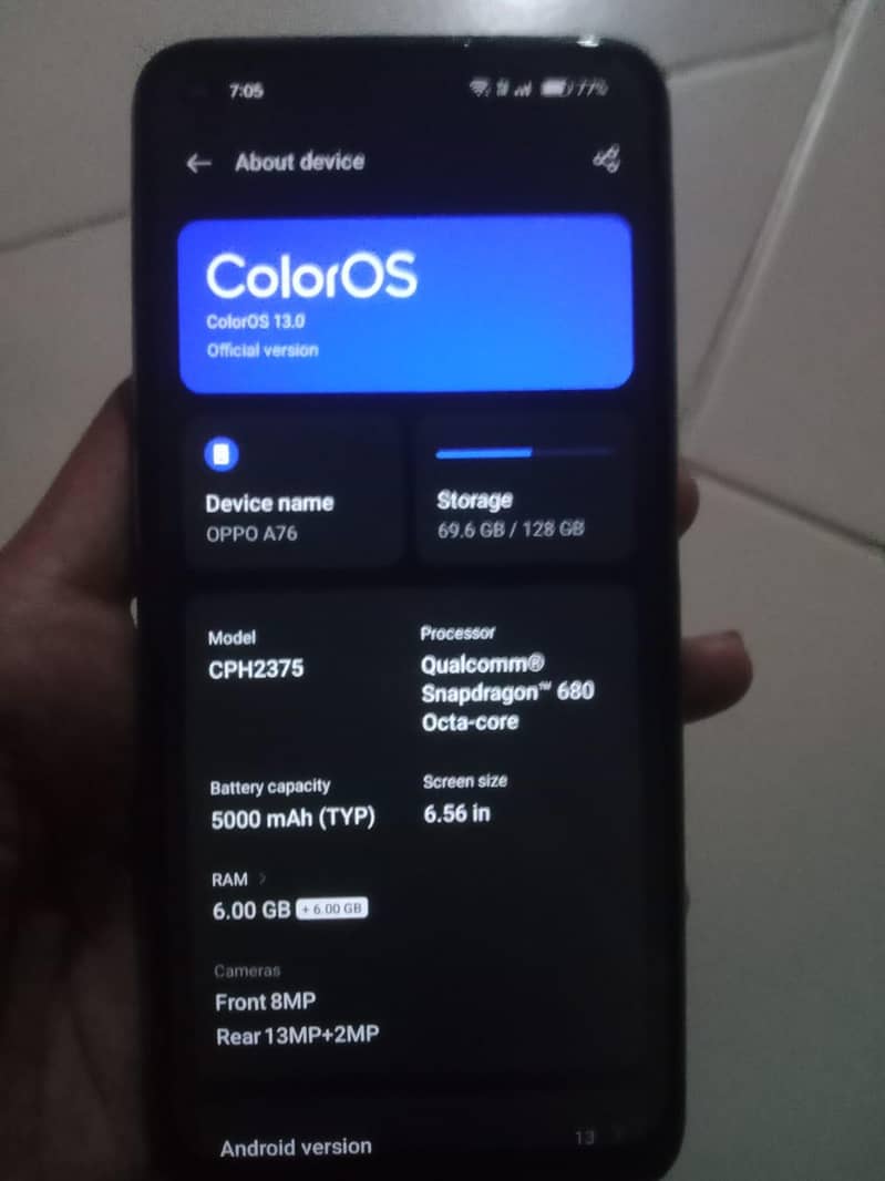 OPPO A76 3