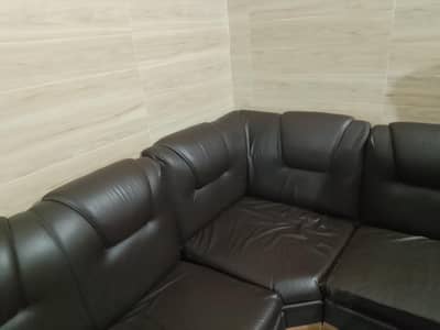 Leather three seater sofa set