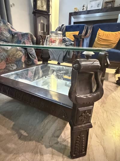 Solid Wood Glass Center Tables