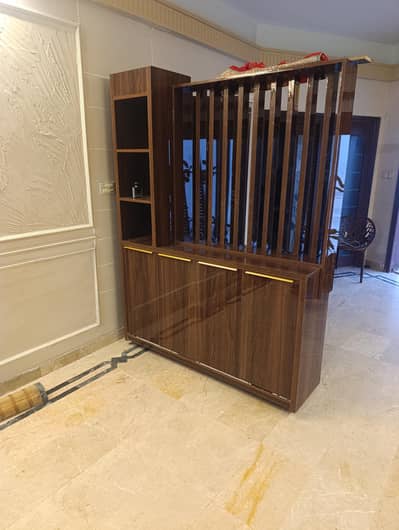 Asif Luxury Entryway Partition with Shoe Rack. Modern Divider. .