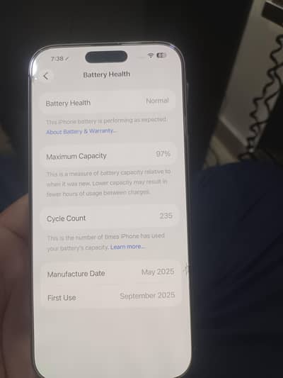 iPhone 16 Pro Max 97% battery