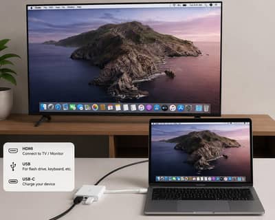 apple USB C Adapter for MacBook, iPad & iPhone