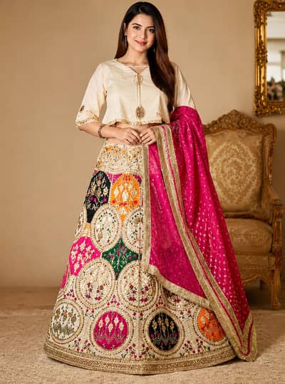 Elegant Bridal Lehenga – 1 Time Used | 10/10 Condition | Rs. 22,000