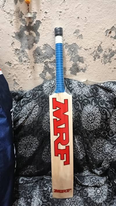 MRF Genius English Willow Bat + Premium Red leather hardball Match on