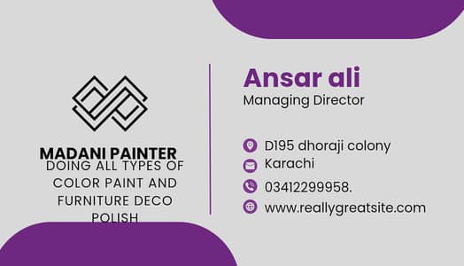 Painter and furniture deco polish work madni painters