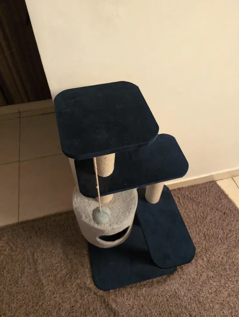 Cat Tree House / Cat Scratching Post with Tunnel – Good Condition — photo 4