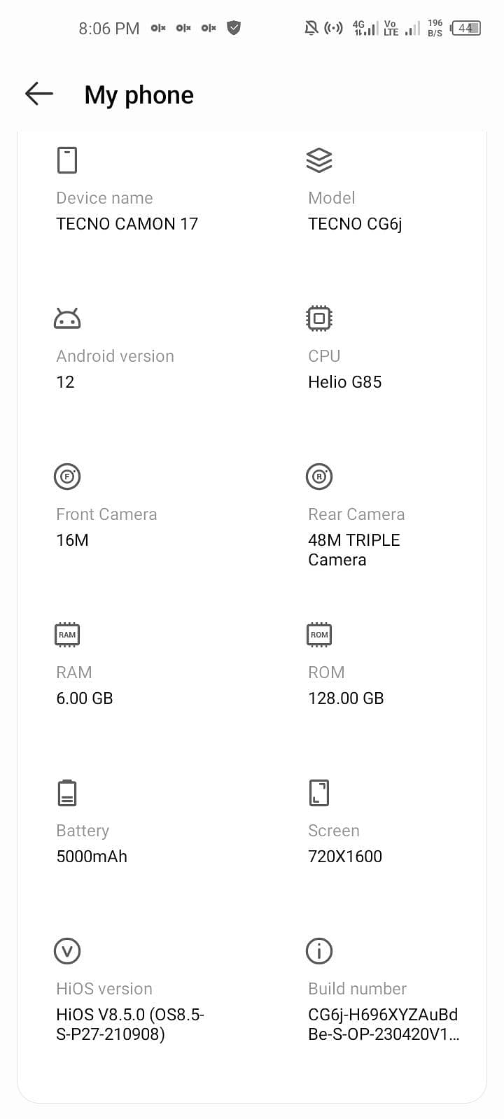 Tecno Camon 17 4