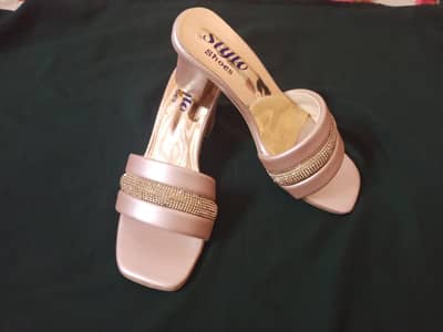 Stylo Branded Rose Gold Heeled Sandals Size 38 - Like