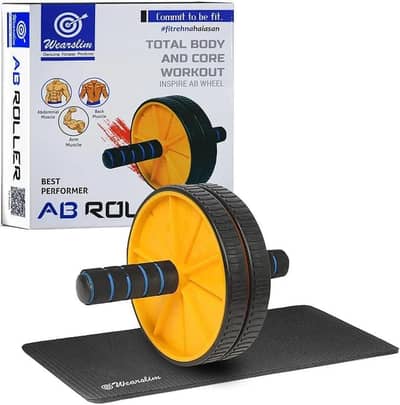 Two Wheel AB Roller Stainless Steel Core Workout
